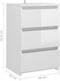 vidaXL - Nachtkastje - 40x35x62,5 - cm - bewerkt - hout - hoogglans - wit