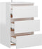 vidaXL - Nachtkastje - 40x35x62,5 - cm - bewerkt - hout - hoogglans - wit