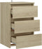 vidaXL - Nachtkastje - 40x35x62,5 - cm - bewerkt - hout - sonoma - eikenkleurig