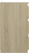 vidaXL - Nachtkastje - 40x35x62,5 - cm - bewerkt - hout - sonoma - eikenkleurig