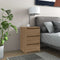 vidaXL - Nachtkastje - 40x35x62,5 - cm - bewerkt - hout - sonoma - eikenkleurig