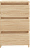 vidaXL - Nachtkastje - 40x35x62,5 - cm - bewerkt - hout - sonoma - eikenkleurig