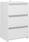 vidaXL - Nachtkastje - 40x35x62,5 - cm - bewerkt - hout - wit