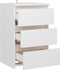 vidaXL - Nachtkastje - 40x35x62,5 - cm - bewerkt - hout - wit
