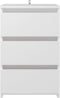 vidaXL - Nachtkastje - 40x35x62,5 - cm - bewerkt - hout - wit