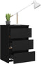 vidaXL - Nachtkastje - 40x35x62,5 - cm - bewerkt - hout - zwart