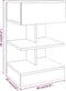 vidaXL - Nachtkastje - 40x35x65 - cm - bewerkt - hout - bruin - eikenkleur