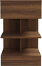 vidaXL - Nachtkastje - 40x35x65 - cm - bewerkt - hout - bruin - eikenkleur