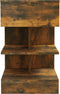 vidaXL - Nachtkastje - 40x35x65 - cm - bewerkt - hout - gerookt - eikenkleurig