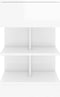 vidaXL - Nachtkastje - 40x35x65 - cm - bewerkt - hout - hoogglans - wit