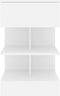 vidaXL - Nachtkastje - 40x35x65 - cm - bewerkt - hout - wit