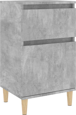 vidaXL - Nachtkastje - 40x35x70 - cm - bewerkt - hout - betongrijs