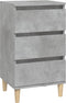 vidaXL - Nachtkastje - 40x35x70 - cm - bewerkt - hout - betongrijs