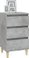 vidaXL - Nachtkastje - 40x35x70 - cm - bewerkt - hout - betongrijs