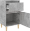 vidaXL - Nachtkastje - 40x35x70 - cm - bewerkt - hout - betongrijs