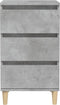 vidaXL - Nachtkastje - 40x35x70 - cm - bewerkt - hout - betongrijs