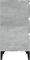 vidaXL - Nachtkastje - 40x35x70 - cm - bewerkt - hout - betongrijs