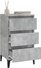 vidaXL - Nachtkastje - 40x35x70 - cm - bewerkt - hout - betongrijs