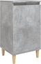 vidaXL - Nachtkastje - 40x35x70 - cm - bewerkt - hout - betongrijs