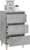 vidaXL - Nachtkastje - 40x35x70 - cm - bewerkt - hout - betongrijs
