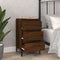 vidaXL - Nachtkastje - 40x35x70 - cm - bewerkt - hout - bruin - eikenkleur