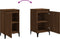 vidaXL - Nachtkastje - 40x35x70 - cm - bewerkt - hout - bruin - eikenkleur