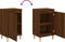 vidaXL - Nachtkastje - 40x35x70 - cm - bewerkt - hout - bruin - eikenkleur