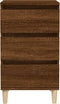 vidaXL - Nachtkastje - 40x35x70 - cm - bewerkt - hout - bruin - eikenkleur