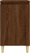 vidaXL - Nachtkastje - 40x35x70 - cm - bewerkt - hout - bruin - eikenkleur