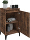 vidaXL - Nachtkastje - 40x35x70 - cm - bewerkt - hout - gerookt - eikenkleurig