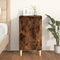 vidaXL - Nachtkastje - 40x35x70 - cm - bewerkt - hout - gerookt - eikenkleurig