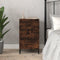 vidaXL - Nachtkastje - 40x35x70 - cm - bewerkt - hout - gerookt - eikenkleurig