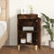 vidaXL - Nachtkastje - 40x35x70 - cm - bewerkt - hout - gerookt - eikenkleurig