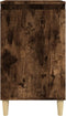 vidaXL - Nachtkastje - 40x35x70 - cm - bewerkt - hout - gerookt - eikenkleurig