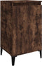 vidaXL - Nachtkastje - 40x35x70 - cm - bewerkt - hout - gerookt - eikenkleurig