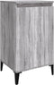 vidaXL - Nachtkastje - 40x35x70 - cm - bewerkt - hout - grijs - sonoma - eikenkleurig