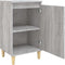 vidaXL - Nachtkastje - 40x35x70 - cm - bewerkt - hout - grijs - sonoma - eikenkleurig