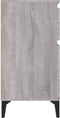vidaXL - Nachtkastje - 40x35x70 - cm - bewerkt - hout - grijs - sonoma - eikenkleurig