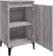 vidaXL - Nachtkastje - 40x35x70 - cm - bewerkt - hout - grijs - sonoma - eikenkleurig