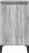 vidaXL - Nachtkastje - 40x35x70 - cm - bewerkt - hout - grijs - sonoma - eikenkleurig