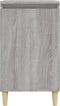 vidaXL - Nachtkastje - 40x35x70 - cm - bewerkt - hout - grijs - sonoma - eikenkleurig