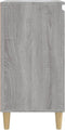 vidaXL - Nachtkastje - 40x35x70 - cm - bewerkt - hout - grijs - sonoma - eikenkleurig