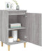 vidaXL - Nachtkastje - 40x35x70 - cm - bewerkt - hout - grijs - sonoma - eikenkleurig