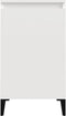 vidaXL - Nachtkastje - 40x35x70 - cm - bewerkt - hout - hoogglans - wit