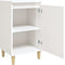 vidaXL - Nachtkastje - 40x35x70 - cm - bewerkt - hout - hoogglans - wit