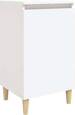 vidaXL - Nachtkastje - 40x35x70 - cm - bewerkt - hout - wit