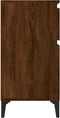 vidaXL - Nachtkastje - 40x35x70 - cm - bruin - eikenkleur