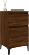 vidaXL - Nachtkastje - 40x35x70 - cm - bruin - eikenkleur