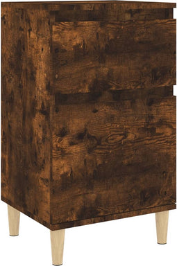 vidaXL - Nachtkastje - 40x35x70 - cm - gerookt - eikenkleurig