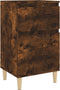 vidaXL - Nachtkastje - 40x35x70 - cm - gerookt - eikenkleurig